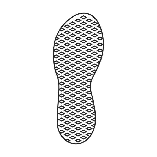발자국 벡터 윤곽 아이콘. 벡터 일러스트는 흰색 바탕에 만 인쇄된다. 발자국에 대한 별도의 윤곽 묘사 아이콘 . — 스톡 벡터