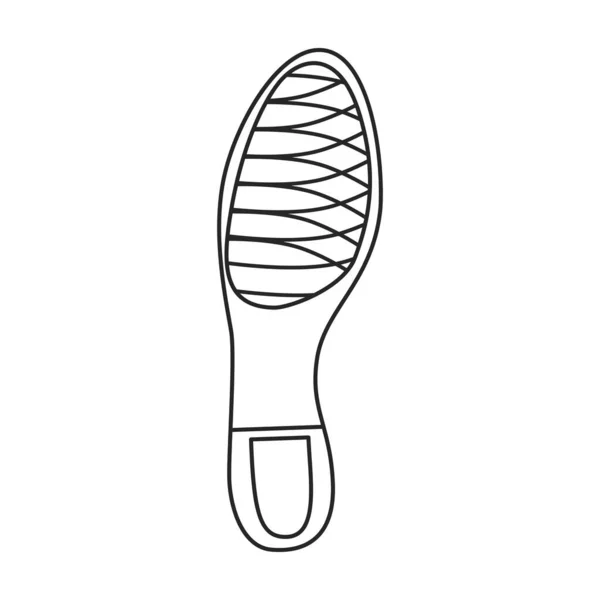 Footprint Vektor Outline Icon. Vektor Illustration Alleindruck auf weißem Hintergrund. Isolierte Umrisse illustrieren den Fußabdruck . — Stockvektor