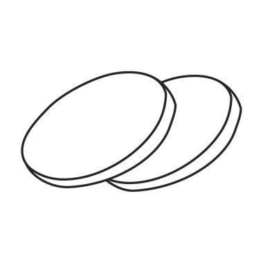 Sosis vektör ana hatları simgesi. Beyaz arka planda vektör illüstrasyon eti. İzole edilmiş ana hatlı sosis çizimi simgesi, .