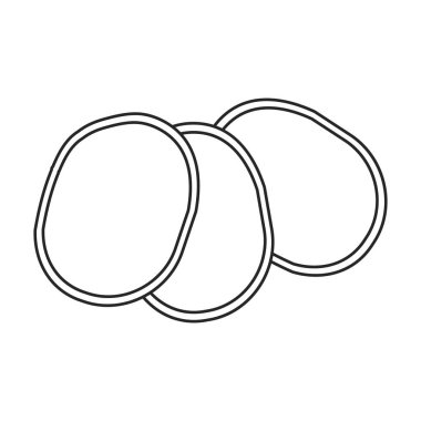 Sosis vektör ana hatları simgesi. Beyaz arka planda vektör illüstrasyon eti. İzole edilmiş ana hatlı sosis çizimi simgesi, .