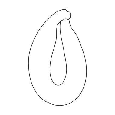 Sosis vektör ana hatları simgesi. Beyaz arka planda vektör illüstrasyon eti. İzole edilmiş ana hatlı sosis çizimi simgesi, .