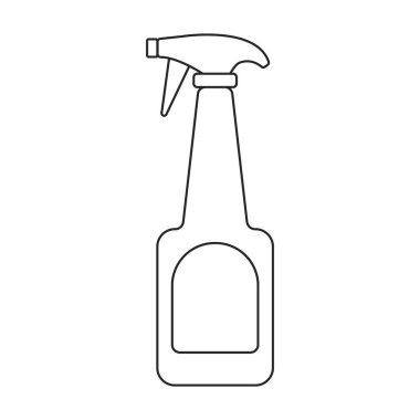 Deterjan vektör çizgisi simgesi. Çamaşırhane için beyaz arka planda vektör illüstrasyon tozu. Deterjanın izole edilmiş taslak resimleme simgesi.