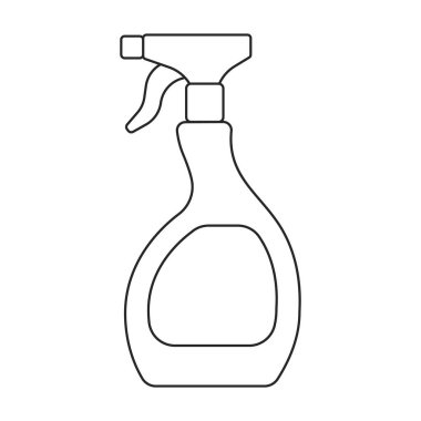 Deterjan vektör çizgisi simgesi. Çamaşırhane için beyaz arka planda vektör illüstrasyon tozu. Deterjanın izole edilmiş taslak resimleme simgesi.