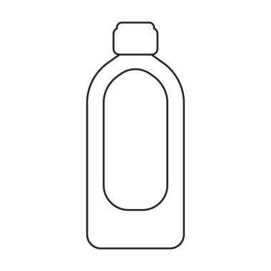 Deterjan vektör çizgisi simgesi. Çamaşırhane için beyaz arka planda vektör illüstrasyon tozu. Deterjanın izole edilmiş taslak resimleme simgesi.