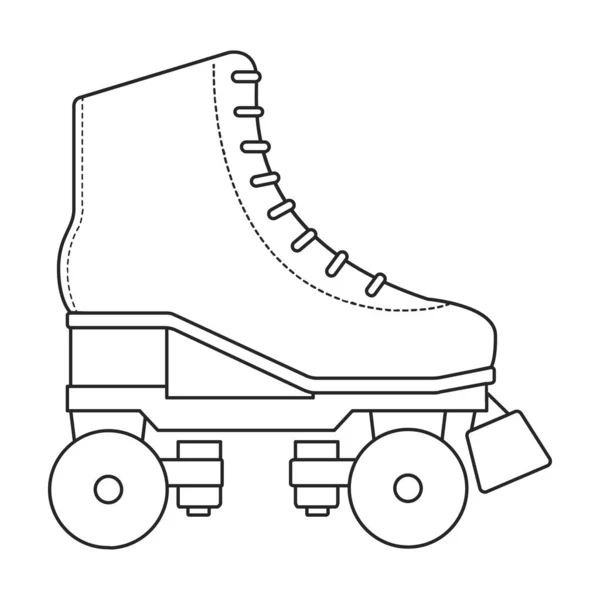Skate Roller Vektor Outline-Symbol. Vector Illustration Rollschuh auf weißem Hintergrund. Ist die Skate-Inline-Ikone eine Ikone?. — Stockvektor