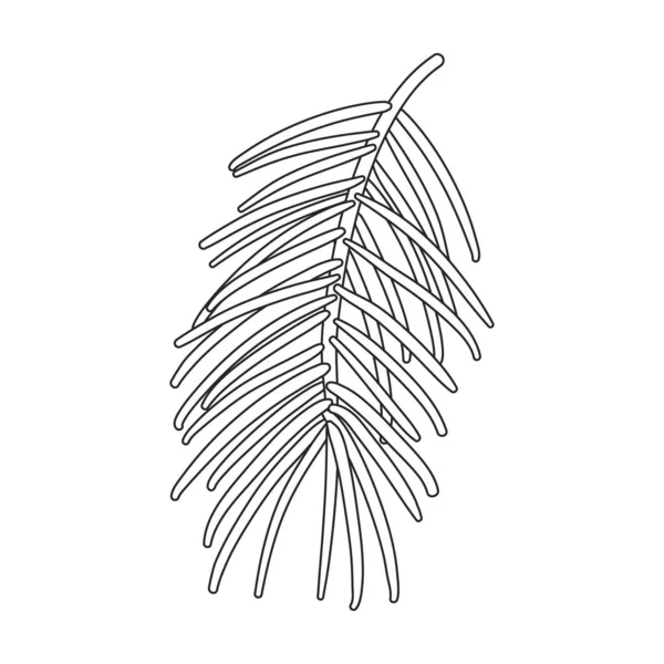 Tall kon vektor kontur ikon. Vektor illustration pinecone på vit bakgrund. Isolerad kontur illustration ikon av kon gran. — Stock vektor