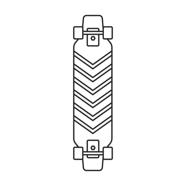 Εικονίδιο διανυσματικού περιγράμματος Skate. Εικονογράφηση διάνυσμα skateboard σε λευκό φόντο. Μεμονωμένη εικόνα περίγραμμα του skate. — Διανυσματικό Αρχείο