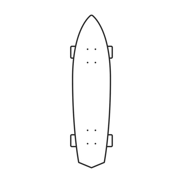 Skate vector outline icon. Vector illustration skateboard on white background. Isolated outline illustration icon of skate. — Stock Vector