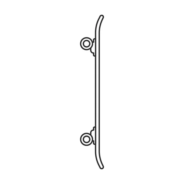 Skate Vektor Outline-Symbol. Vector Illustration Skateboard auf weißem Hintergrund. Isolierte Umrisse illustrieren Ikone der Skate. — Stockvektor