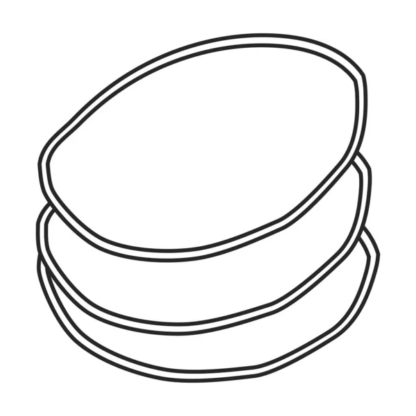 Εικονίδιο περίγραμμα φορέα λουκάνικο. Εικονογράφηση διάνυσμα κρέας σε λευκό φόντο. Μεμονωμένη εικόνα περίγραμμα του λουκάνικου, . — Διανυσματικό Αρχείο
