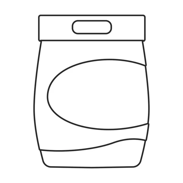 Deterjan vektör çizgisi simgesi. Çamaşırhane için beyaz arka planda vektör illüstrasyon tozu. Deterjanın izole edilmiş taslak resimleme simgesi. — Stok Vektör
