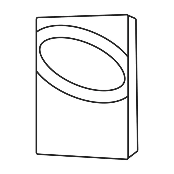 Icona del profilo del vettore detergente. Illustrazione vettoriale in polvere per bucato su fondo bianco. Illustrazione isolata del profilo icona del detergente. — Vettoriale Stock