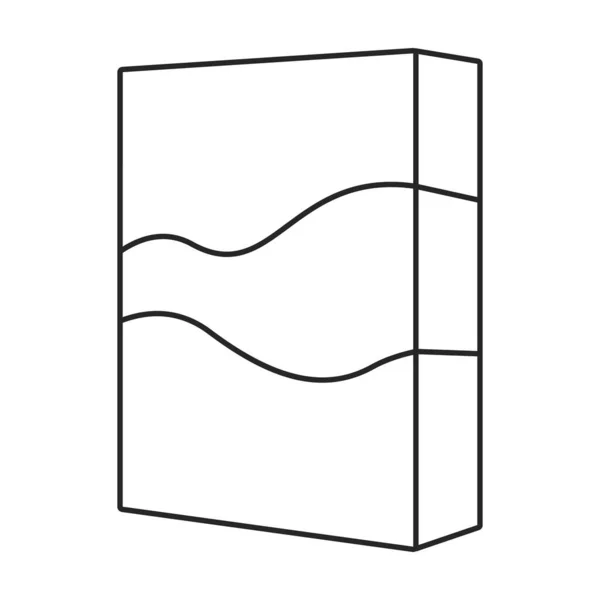 Icona del profilo del vettore detergente. Illustrazione vettoriale in polvere per bucato su fondo bianco. Illustrazione isolata del profilo icona del detergente. — Vettoriale Stock