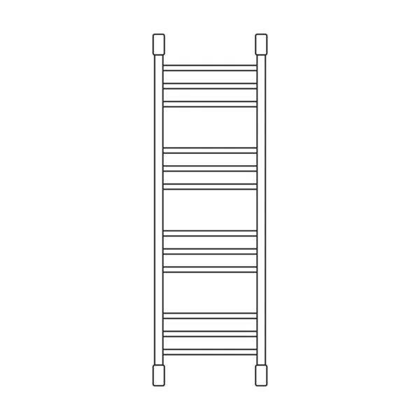 Towel rail vector outline icon. Vector illustration radiator dryer on white background. Isolated outline illustration icon of towel rail . — Stock Vector