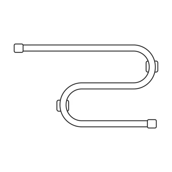 Handdukstorn vektor kontur ikon. Vektor illustration radiator torktumlare på vit bakgrund. Isolerad kontur illustration ikon av handdukstork . — Stock vektor