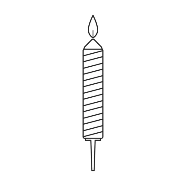 Ikona vektoru narozenin svíček. Vektorové ilustrace narození šťastný na bílém pozadí. Izolovaný obrys ikony svíčky narozeniny . — Stockový vektor