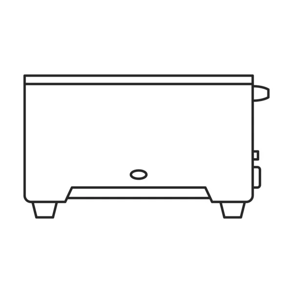 Ikona osnovy topografického vektoru Vektorové ilustrační zařízení kuchyně na bílém pozadí. Izolovaný obrys ikony toaster. — Stockový vektor