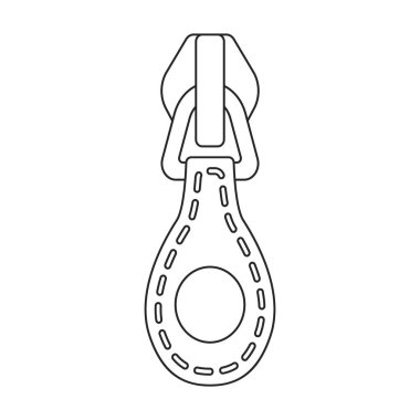 Vektör çıkış simgesini kilitle. Beyaz arkaplanda vektör illüstrasyon fermuarı. Kilidin izole edilmiş taslak resimleme simgesi .