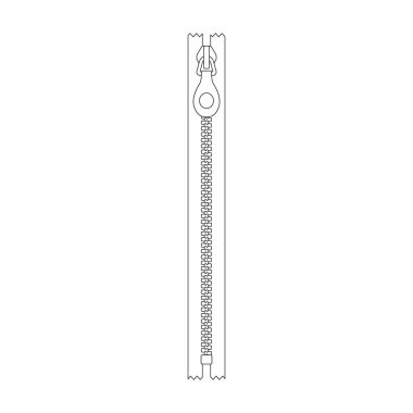 Vektör çıkış simgesini kilitle. Beyaz arkaplanda vektör illüstrasyon fermuarı. Kilidin izole edilmiş taslak resimleme simgesi .