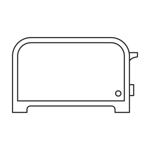 Тостер векторний контур піктограма. Векторні ілюстрації кухні приладів на білому тлі. Ізольована контурна ілюстрація ікони тостера . — стоковий вектор