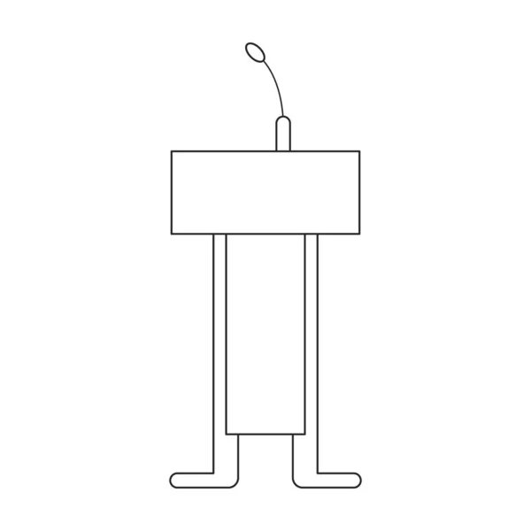 Tribunal Vektor Outline-Symbol. Vector Illustration Podium auf weißem Hintergrund. Vereinzelte Umrisse illustrieren Ikone des Tribunals. — Stockvektor
