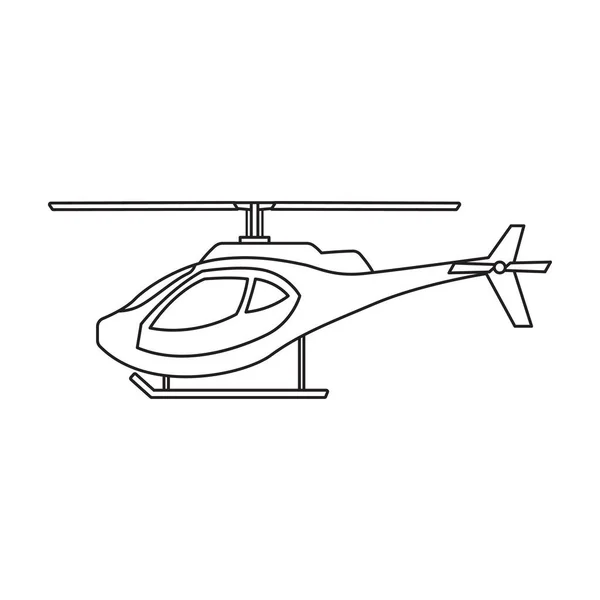 Ikona wektora śmigłowca. Wektor ilustracji helikopter na białym tle. Odizolowana ikona ilustracji helikoptera. — Wektor stockowy