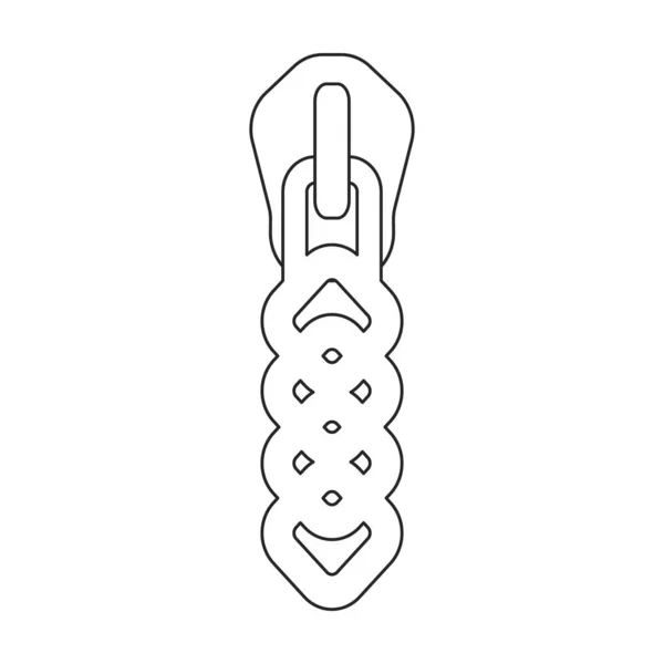 Lock vector outline icon. Vector illustration zipper on white background. Isolated outline illustration icon of lock . — Stock Vector