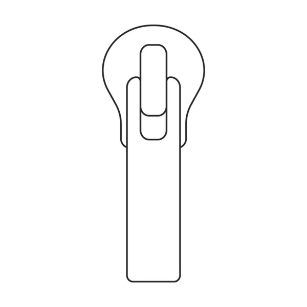 Lock vector outline icon. Vector Illustration Reißverschluss auf weißem Hintergrund. Isolierte Umrisse illustrieren das Symbol des Schlosses . — Stockvektor
