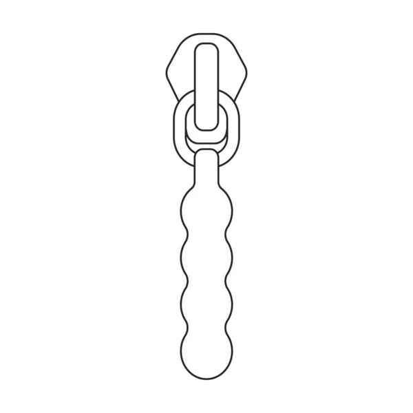 Lock vector outline icon. Vector Illustration Reißverschluss auf weißem Hintergrund. Isolierte Umrisse illustrieren das Symbol des Schlosses . — Stockvektor