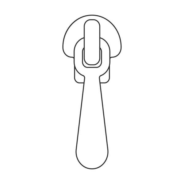 Lock vector outline icon. Vector Illustration Reißverschluss auf weißem Hintergrund. Isolierte Umrisse illustrieren das Symbol des Schlosses . — Stockvektor