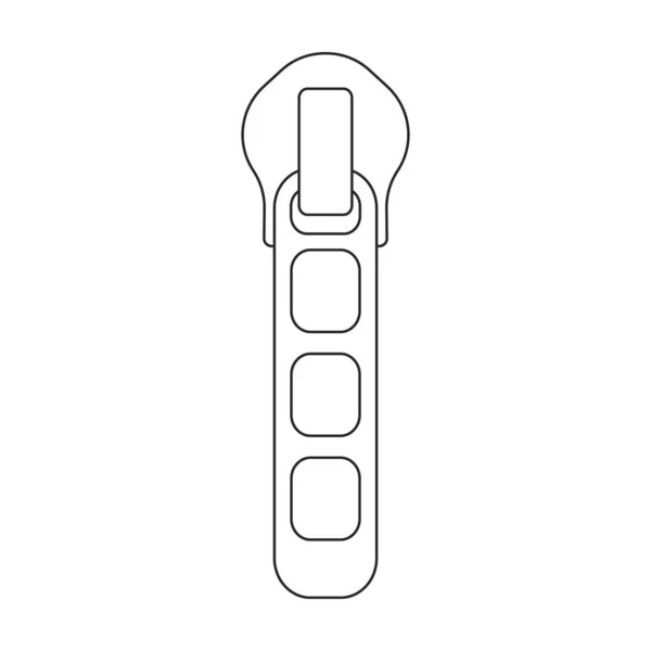 Lock vector outline icon. Vector illustration zipper on white background. Isolated outline illustration icon of lock . — Stock Vector