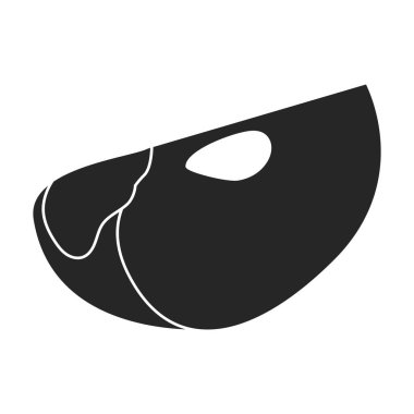 Hurma vektörü simgesi. Siyah vektör simgesi beyaz arkaplan hurmasında izole edildi.