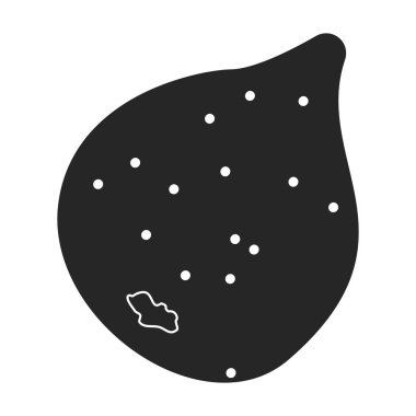 İncir vektör simgesi. Siyah vektör simgesi beyaz arkaplan inciri üzerinde izole edildi.