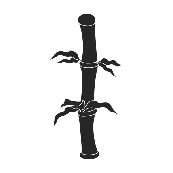 Icono de vector de bambú. Icono de vector negro aislado sobre fondo blanco de bambú. — Vector de stock