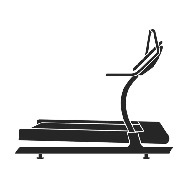 Εικονίδιο διανύσματος Treadmill Μαύρο διανυσματικό εικονίδιο που απομονώνεται σε λευκό διάδρομο υποβάθρου. — Διανυσματικό Αρχείο