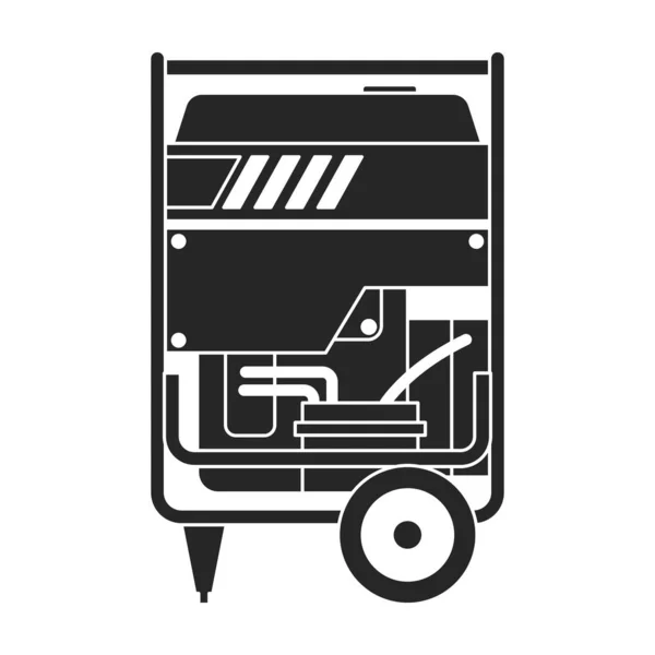 Generator vector icon.Black vector pictogram geïsoleerd op witte achtergrond generator. — Stockvector