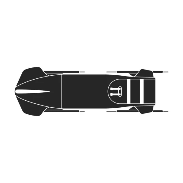 Ícone vetorial Bobsled icon.Black vetor isolado no fundo branco bobsled. — Vetor de Stock