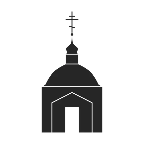 Icône vectorielle de l'église Icône vectorielle noire isolée sur fond blanc église. — Image vectorielle