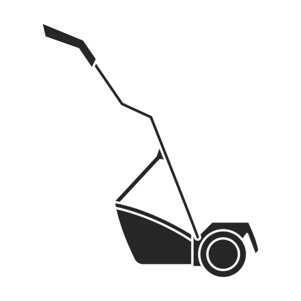 Mower vector icon.Black vector icon 은 흰색 배경 mower 에 분리되어 있다.. — 스톡 벡터