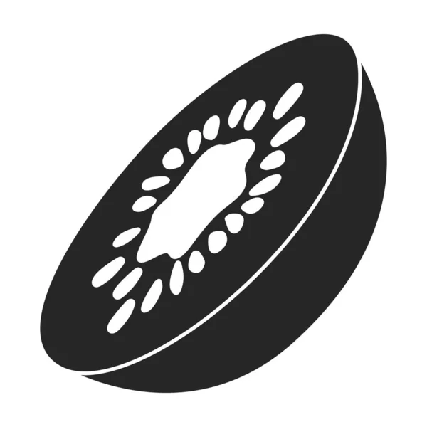 Icono de vector Kiwi. Icono de vector negro aislado sobre fondo blanco kiwi. — Vector de stock