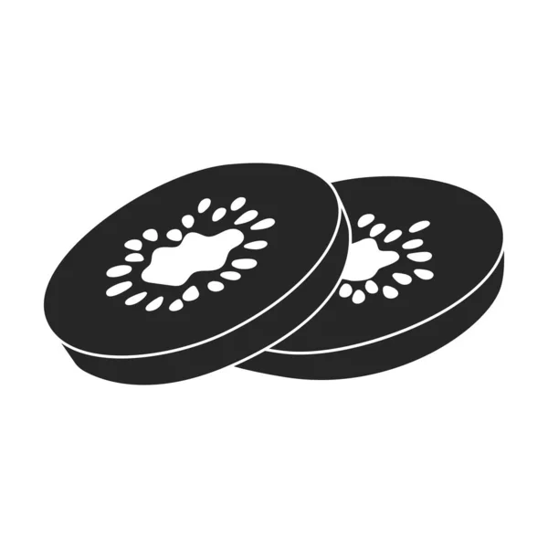 Icône vectorielle Kiwi.Icône vectorielle noire isolée sur fond blanc kiwi. — Image vectorielle