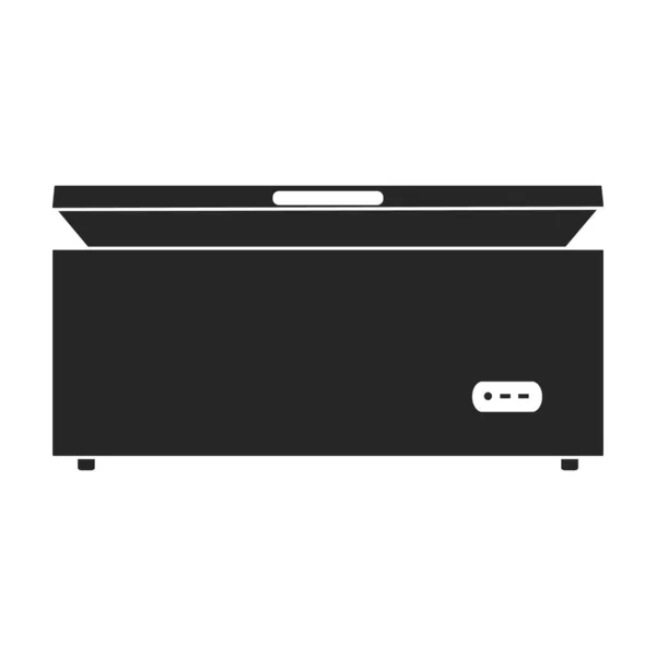 Ícone vetor congelador icon.Black vetor isolado no congelador fundo branco. — Vetor de Stock