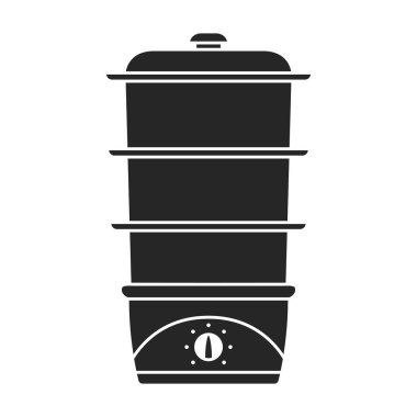 Çift kazan vektör simgesi. Siyah vektör simgesi beyaz arka planda çift kazanda izole edildi.