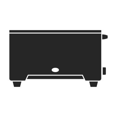 Tost makinesi vektör simgesi. Siyah vektör simgesi beyaz arkaplan tost makinesinde izole edildi.