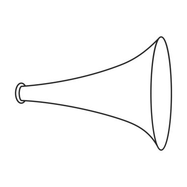 Hoparlör vektör simgesi. Taslak vektör simgesi beyaz arkaplan hoparlöründe izole edildi.