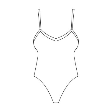 İç çamaşırı vektör simgesi. Beyaz arkaplan iç çamaşırında izole edilmiş dış hat vektör simgesi.