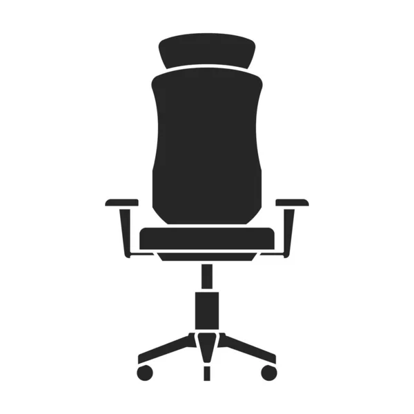 Bürostuhl Vektor icon.Black Vektor Symbol isoliert auf weißem Hintergrund Bürostuhl. — Stockvektor