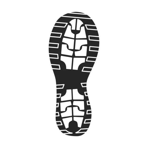 Voetafdruk vector icon.Black vector pictogram geïsoleerd op witte achtergrond voetafdruk. — Stockvector