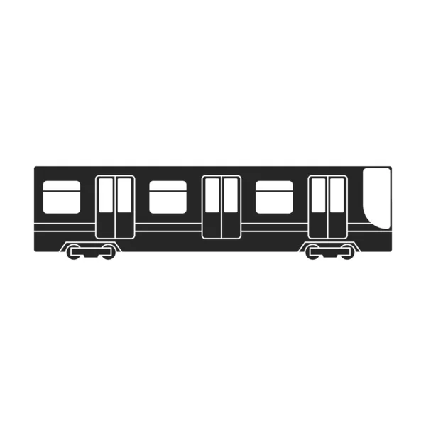 Μετρό τρένο μαύρο διάνυσμα εικονίδιο.Μαύρο διάνυσμα εικονογράφηση φορτίου. Μεμονωμένη απεικόνιση του εικονιδίου του μετρό τρένο σε λευκό φόντο. — Διανυσματικό Αρχείο