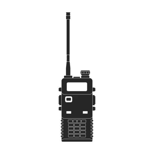 Walkie talkie vetor icon.Black vetor ícone isolado no fundo branco walkie talkie. — Vetor de Stock
